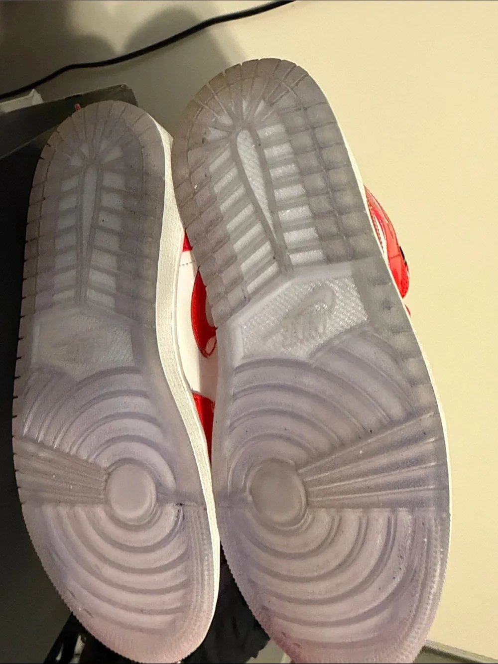 Nike Red and White Men's Sneakers